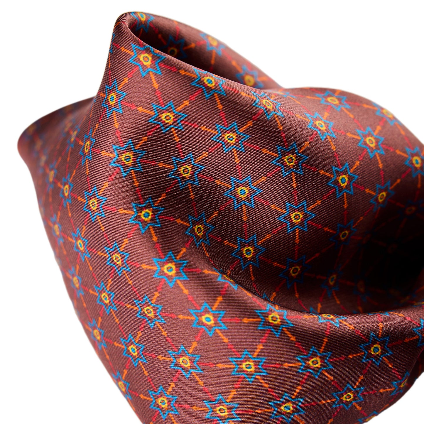 Mosiac Pocket Square - Burnt Skywood